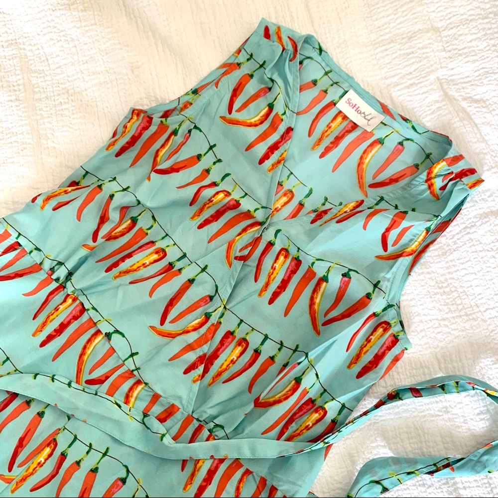 SoHo Chick romper with chili pepper print
